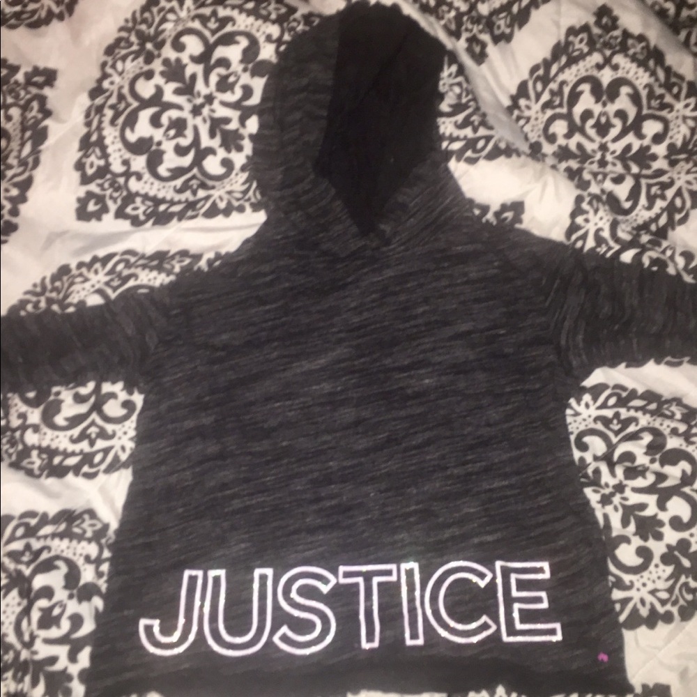 Girls justice crop hoodie